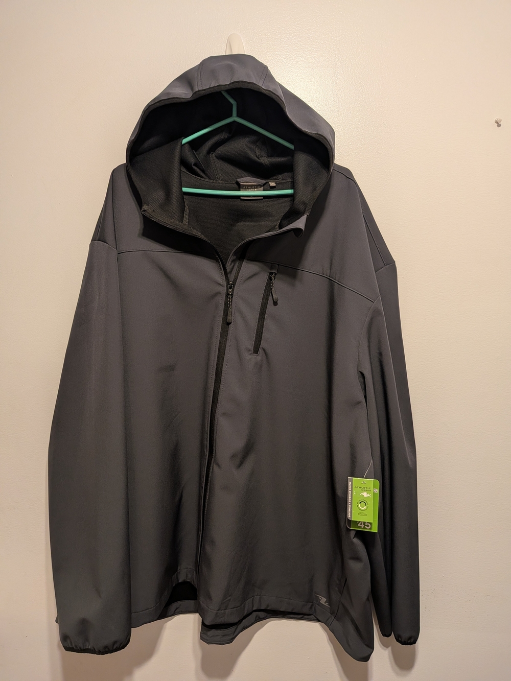 Athletic Works Gray Hooded Softshell Performance Jacket